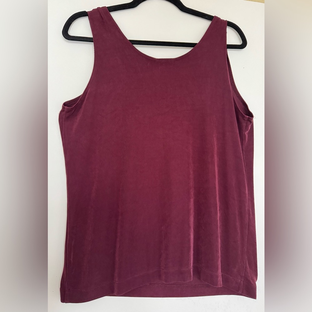 Chicos Travelers  dark burgundy sleeveless tank top size 2 - Picture 3 of 3